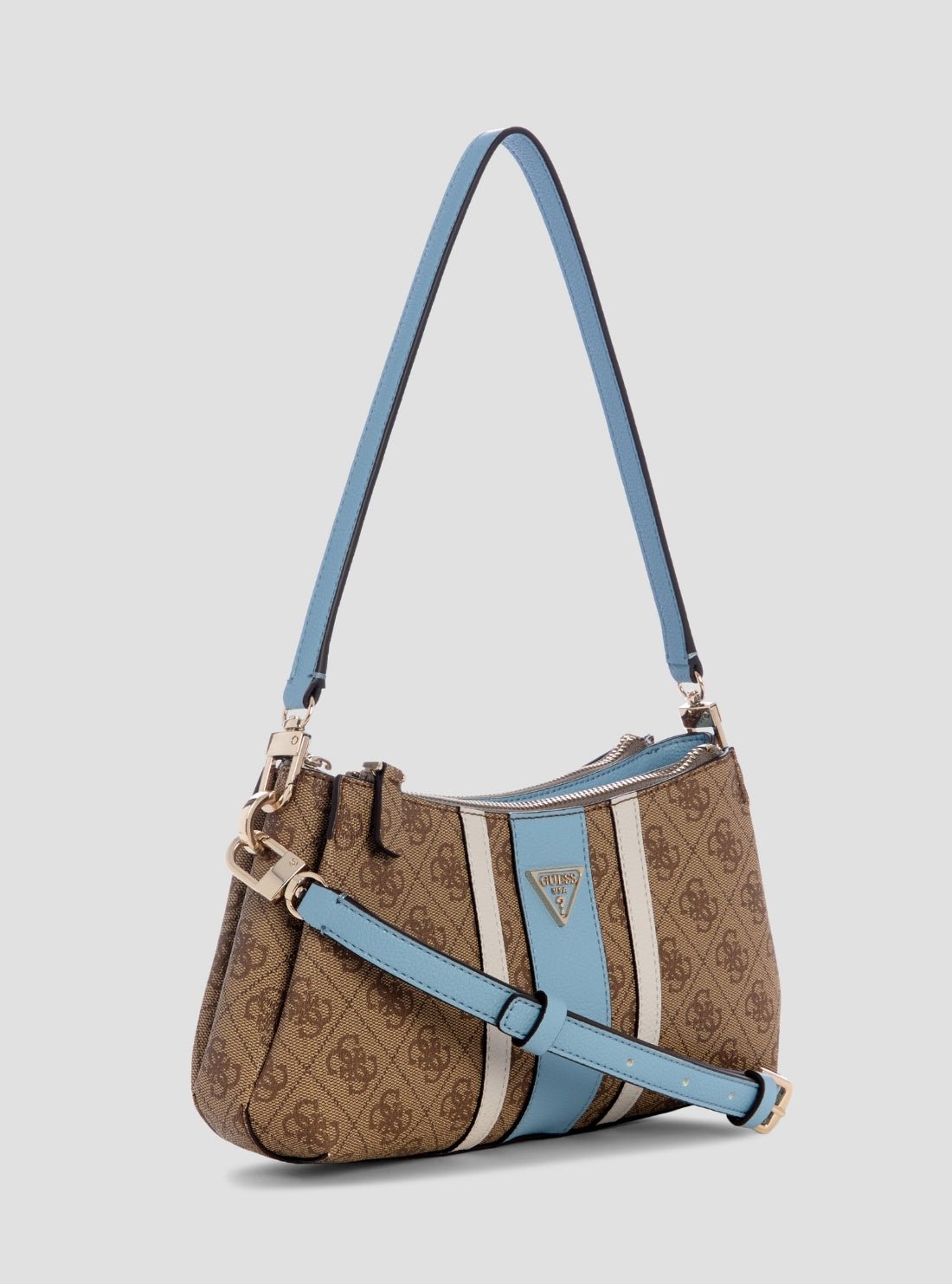 Guess Brown blue noelle ii mini shoulder crossbody bag