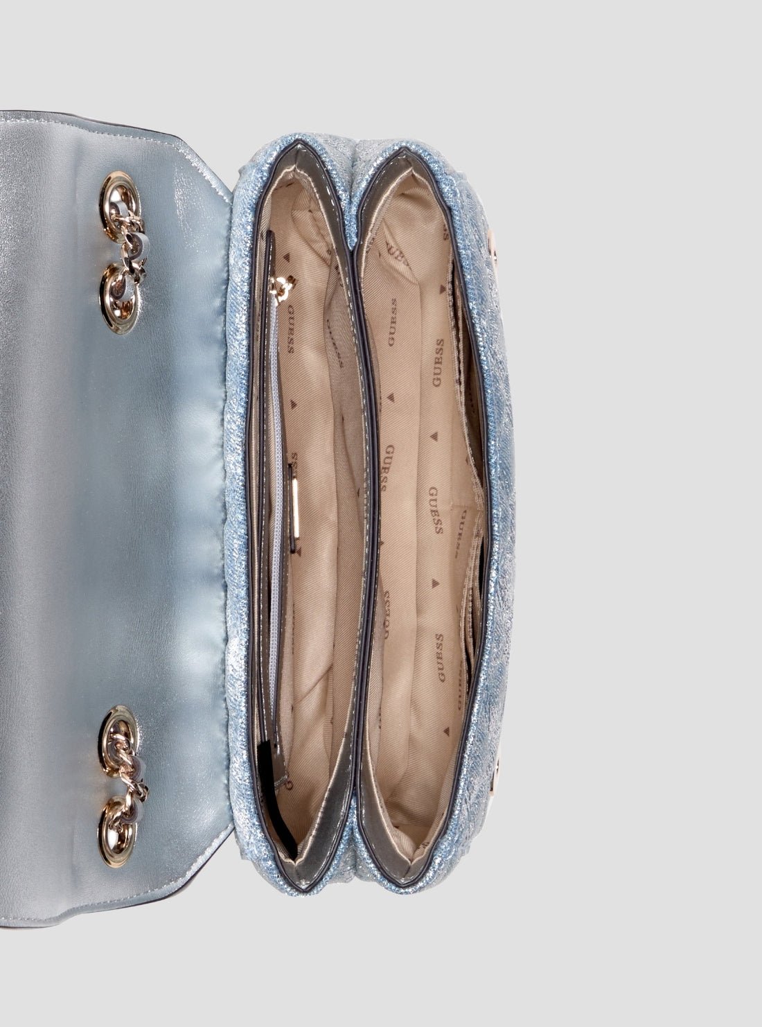 Guess Blue giully ii convertible denim flap bag