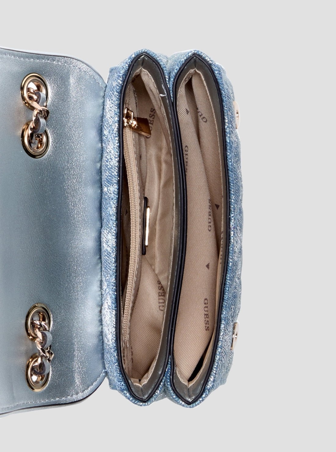 Guess Blue giully ii mini convertible flap bag