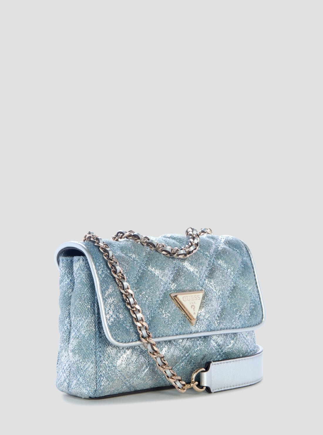 Guess Blue giully ii mini convertible flap bag