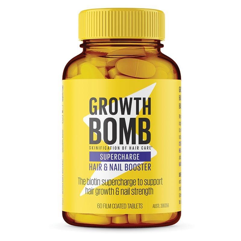 Growth Bomb Supercharge Hair Growth & Nail Booster 60 Tablets