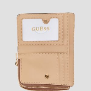 Guess Light blue logo stacey zip around card case