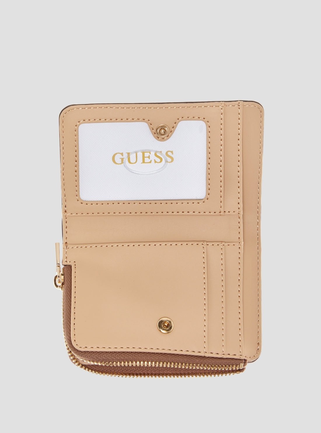 Guess Light blue logo stacey zip around card case