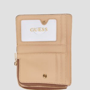 Guess Off-white logo stacey zip around card case