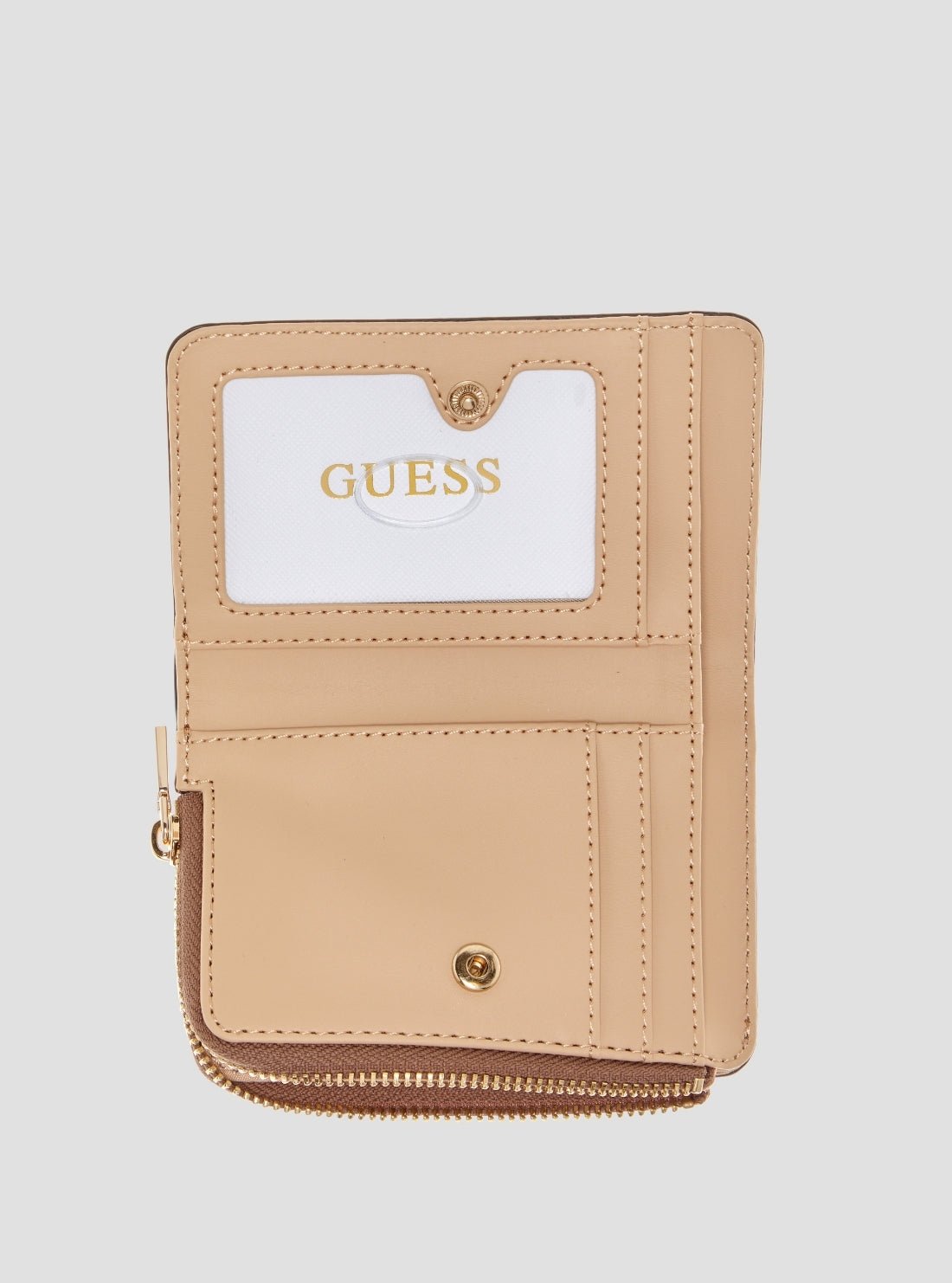 Guess Off-white logo stacey zip around card case