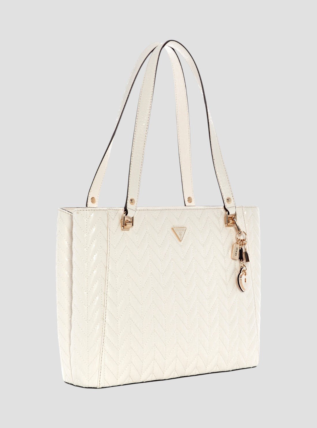 Guess Off-white stacey noel tote bag