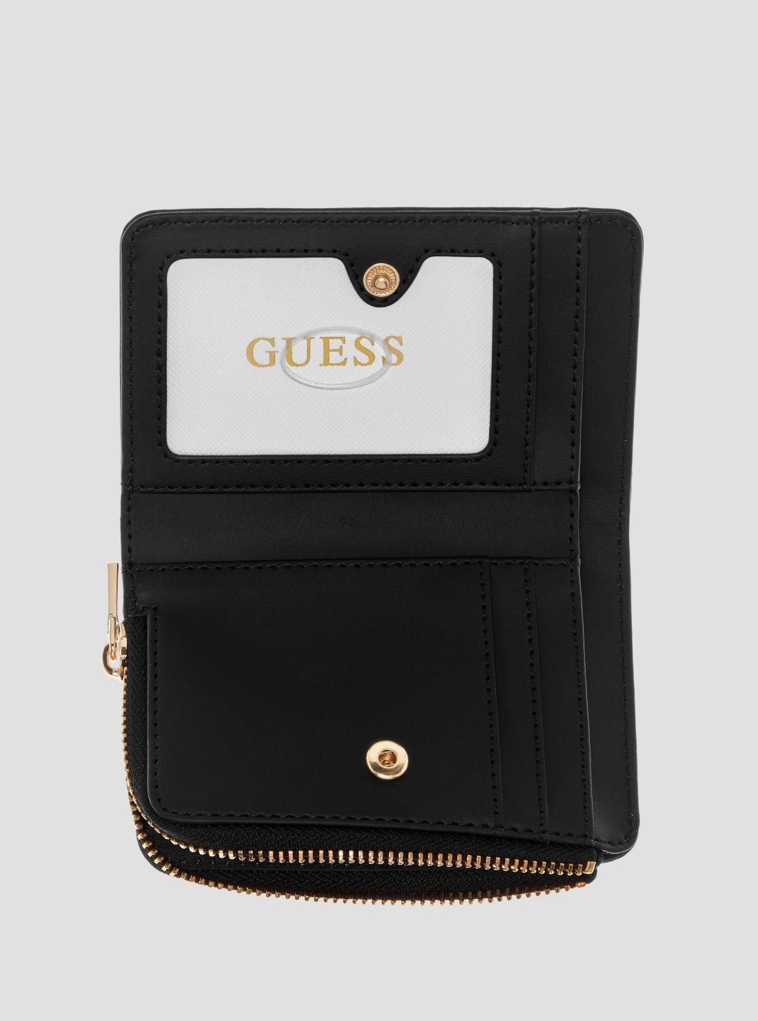 Guess Black libby zip around card case