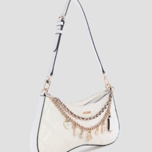 Guess White libby shoulder bag