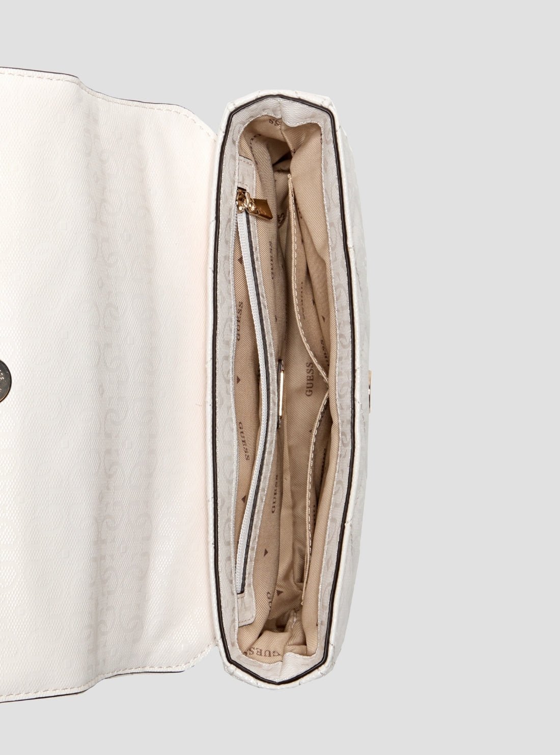 Guess White libby flap crossbody bag