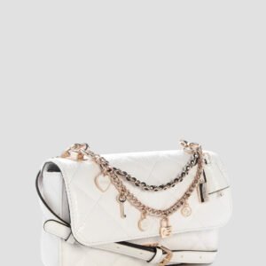 Guess White libby flap crossbody bag