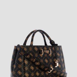 Guess Brown logo carrie girlfriend satchel bag