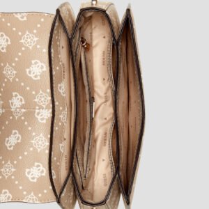 Guess Biscotti logo carrie flap shoulder bag