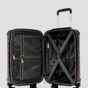 Guess Brown logo wilder 45cm suitcase