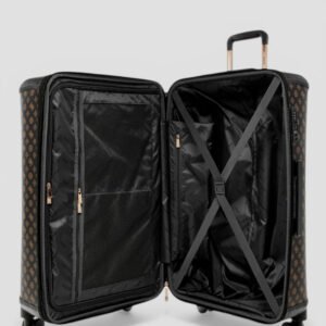 Guess Brown logo wilder 71cm suitcase