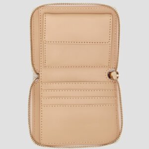Guess Brown logo jessa small zip around wallet