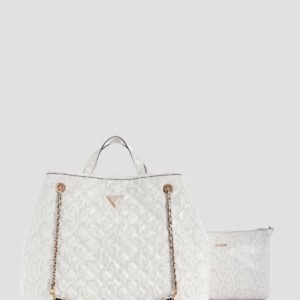 Guess Off-white giully large 2 in 1 tote bag