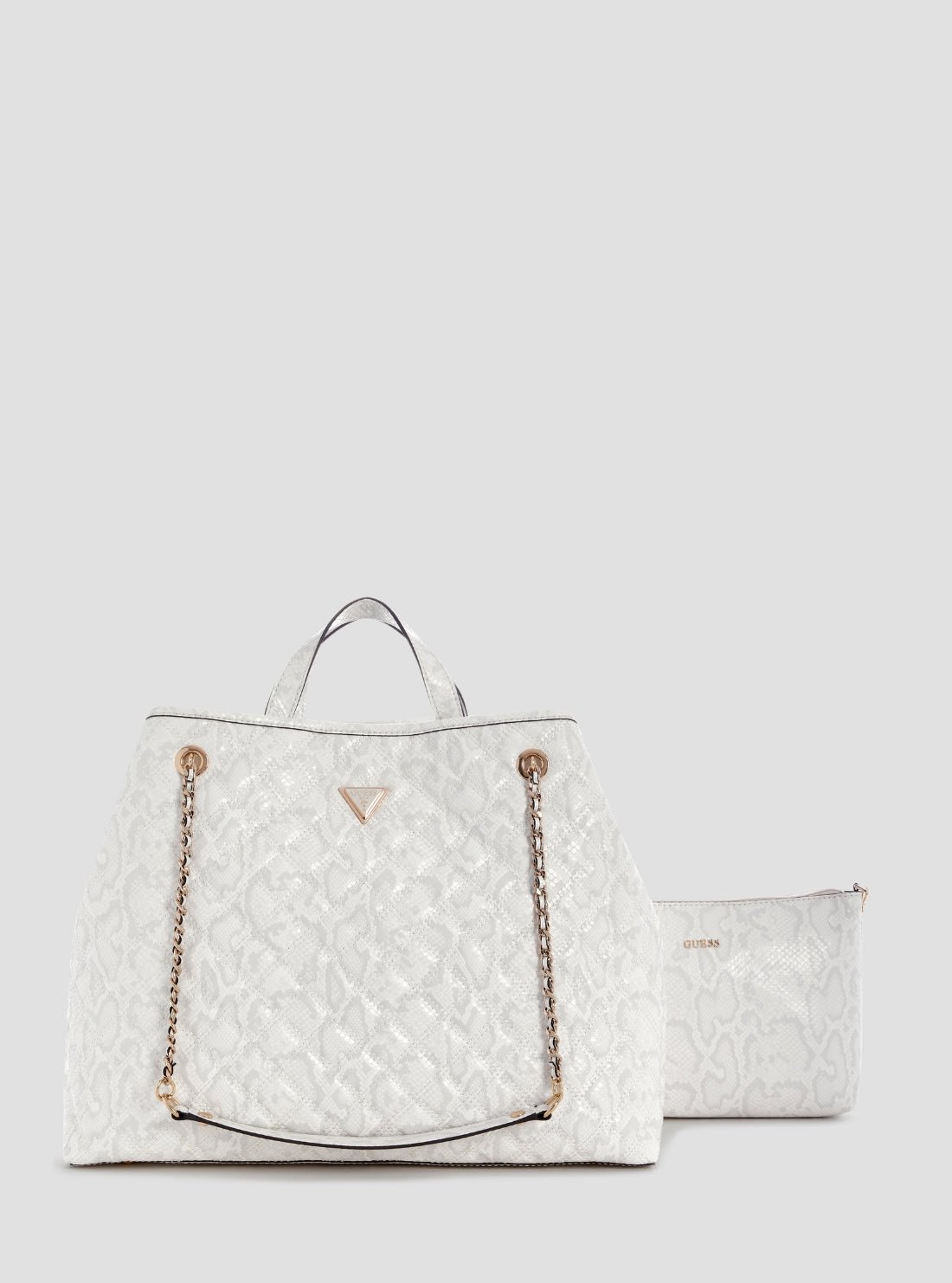 Guess Off-white giully large 2 in 1 tote bag