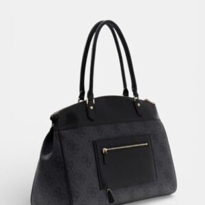 Guess Black logo berta deluxe dome tote bag