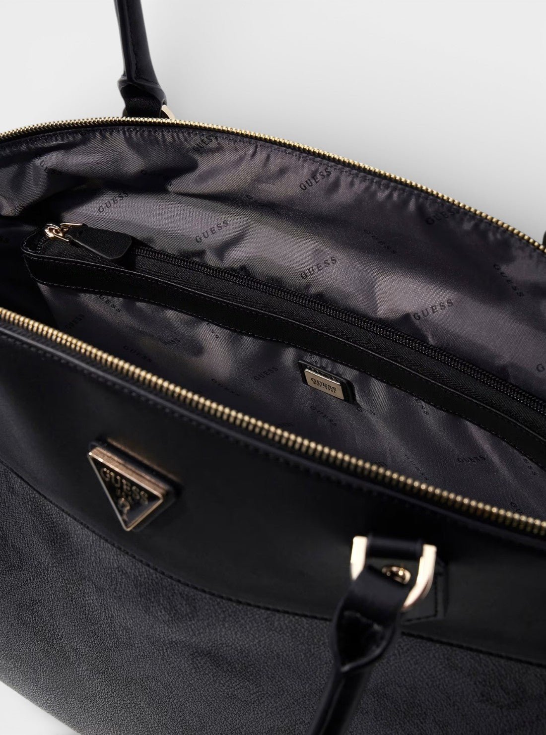 Guess Black logo berta deluxe dome tote bag