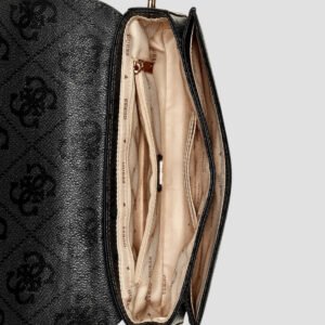 Guess Black logo sadie flap shoulder bag