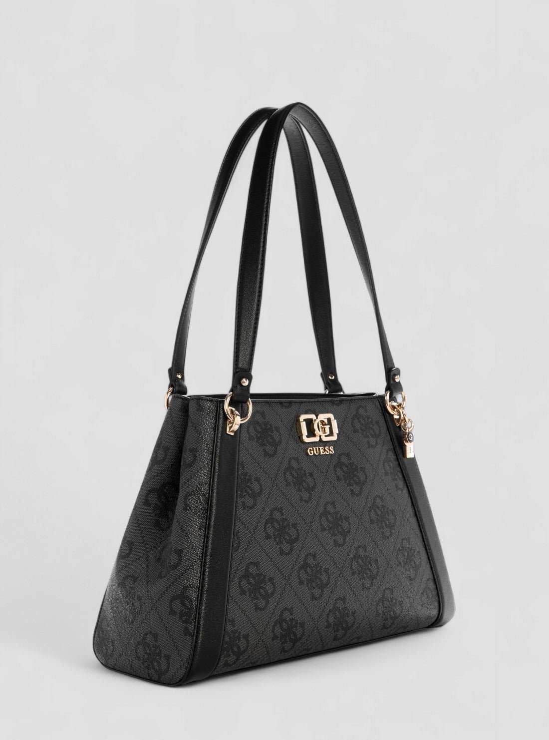 Guess Black logo karnilla logo girlfriend carryall