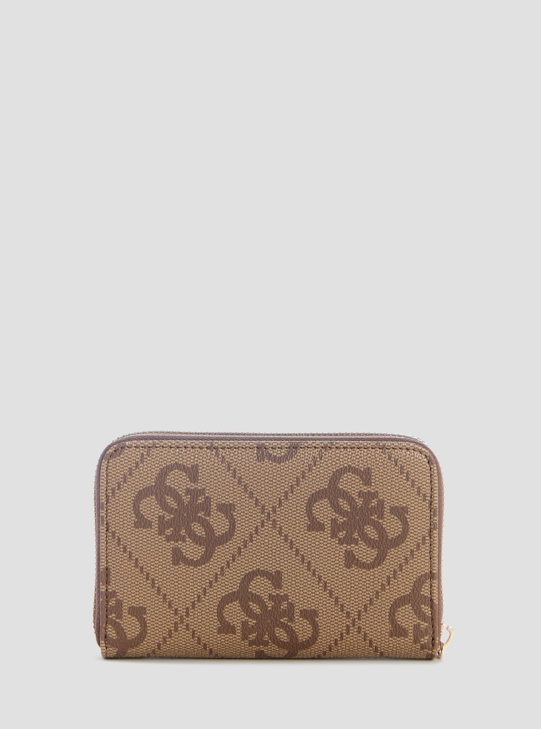 Guess Brown logo janie medium zip around wallet