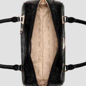 Guess Black logo cresidia ii box satchel bag