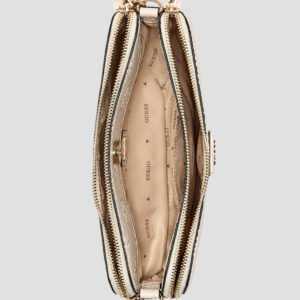 Guess White logo cresidia ii status crossbody bag