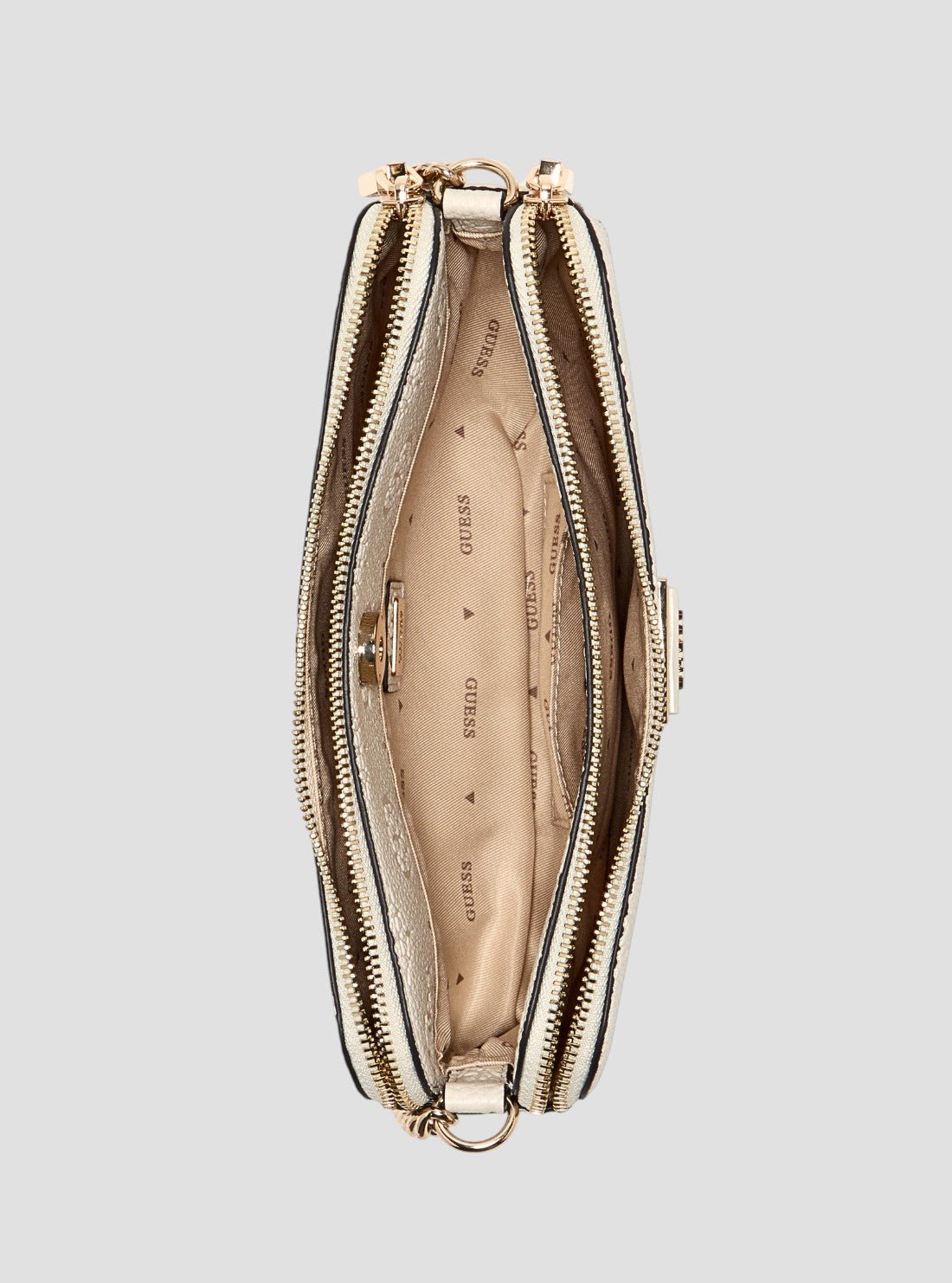 Guess White logo cresidia ii status crossbody bag