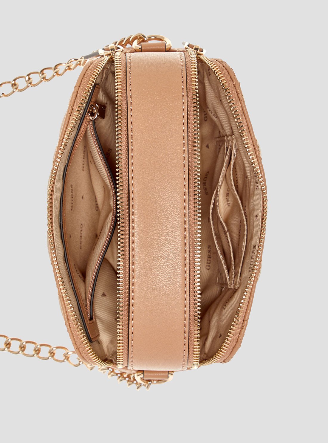 Guess Beige giully camera crossbody bag