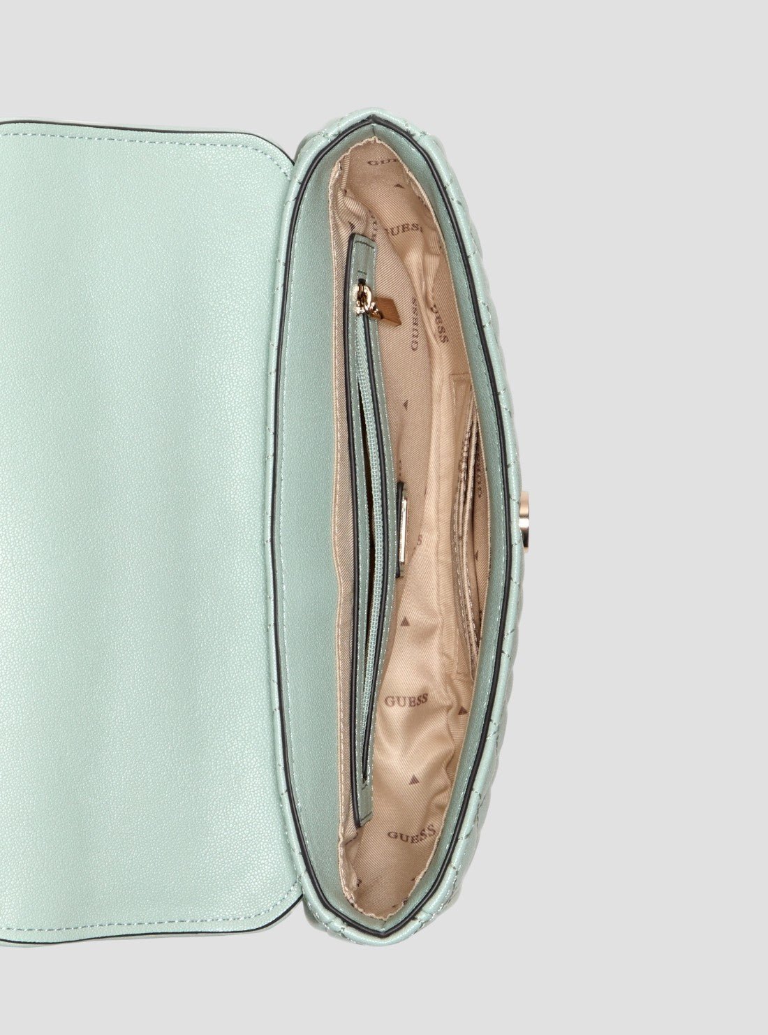 Guess Green atabey convertible crossbody flap bag