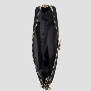 Guess Black logo laurel ii key ring pouch