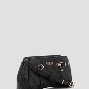 Guess Black logo leona girlfriend crossbody bag