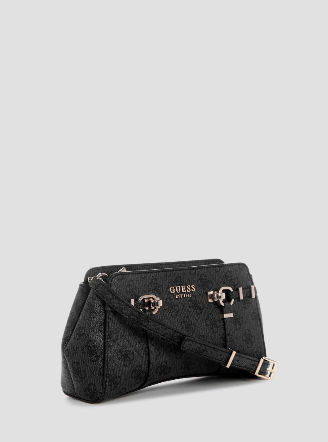 Guess Black logo leona girlfriend crossbody bag