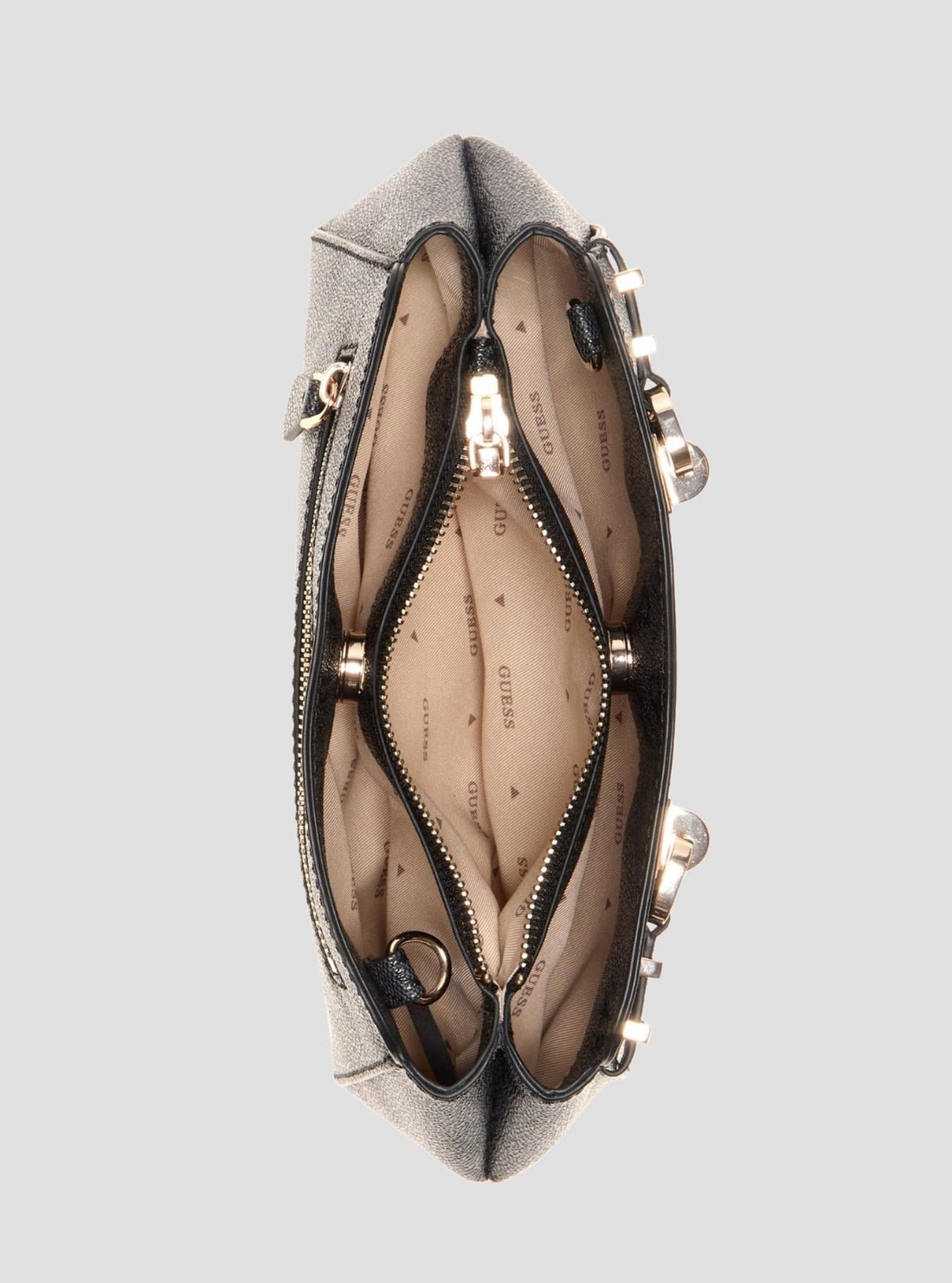 Guess Black logo leona girlfriend crossbody bag