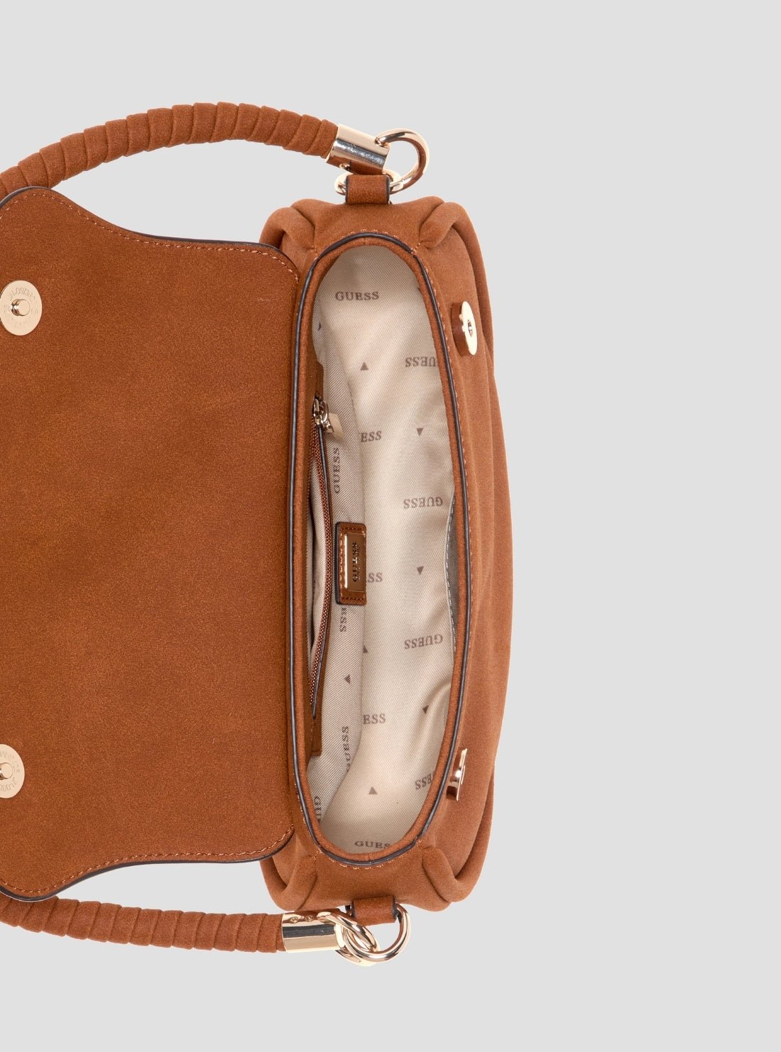 Guess Brown danya flap shoulder bag