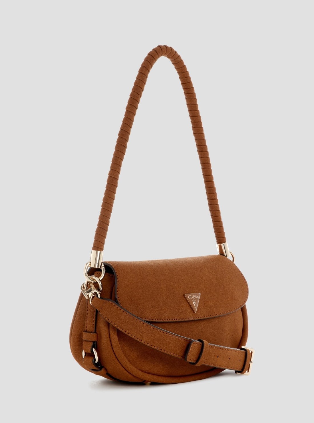 Guess Brown danya flap shoulder bag