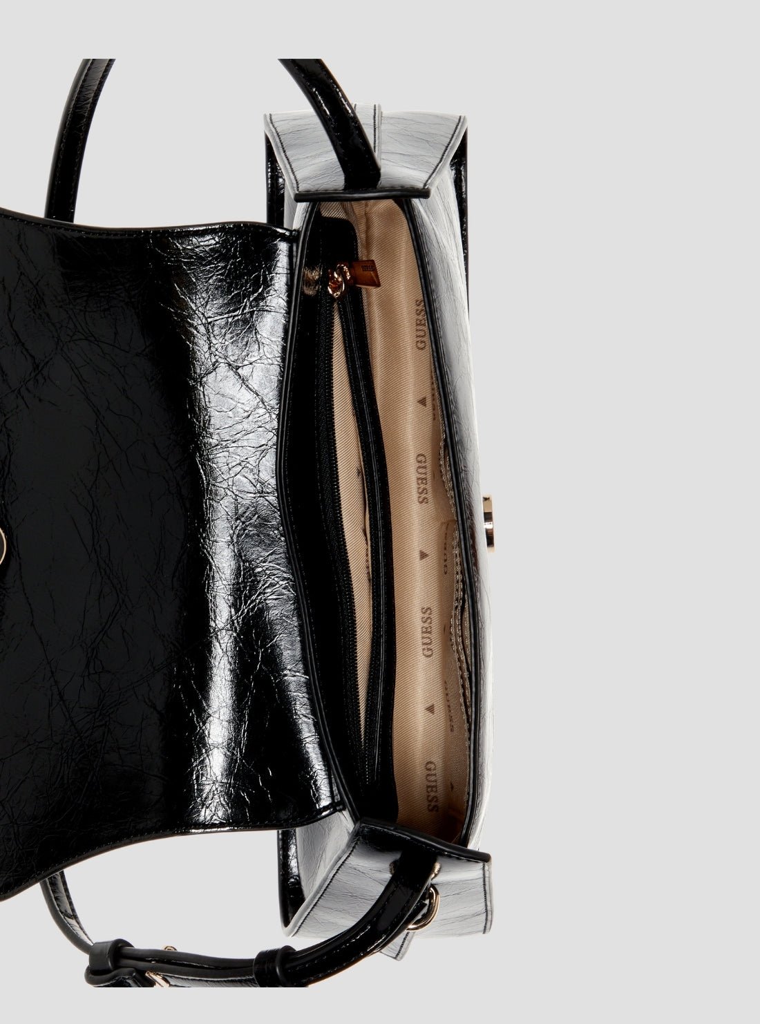 Guess Black xena flap shoulder bag