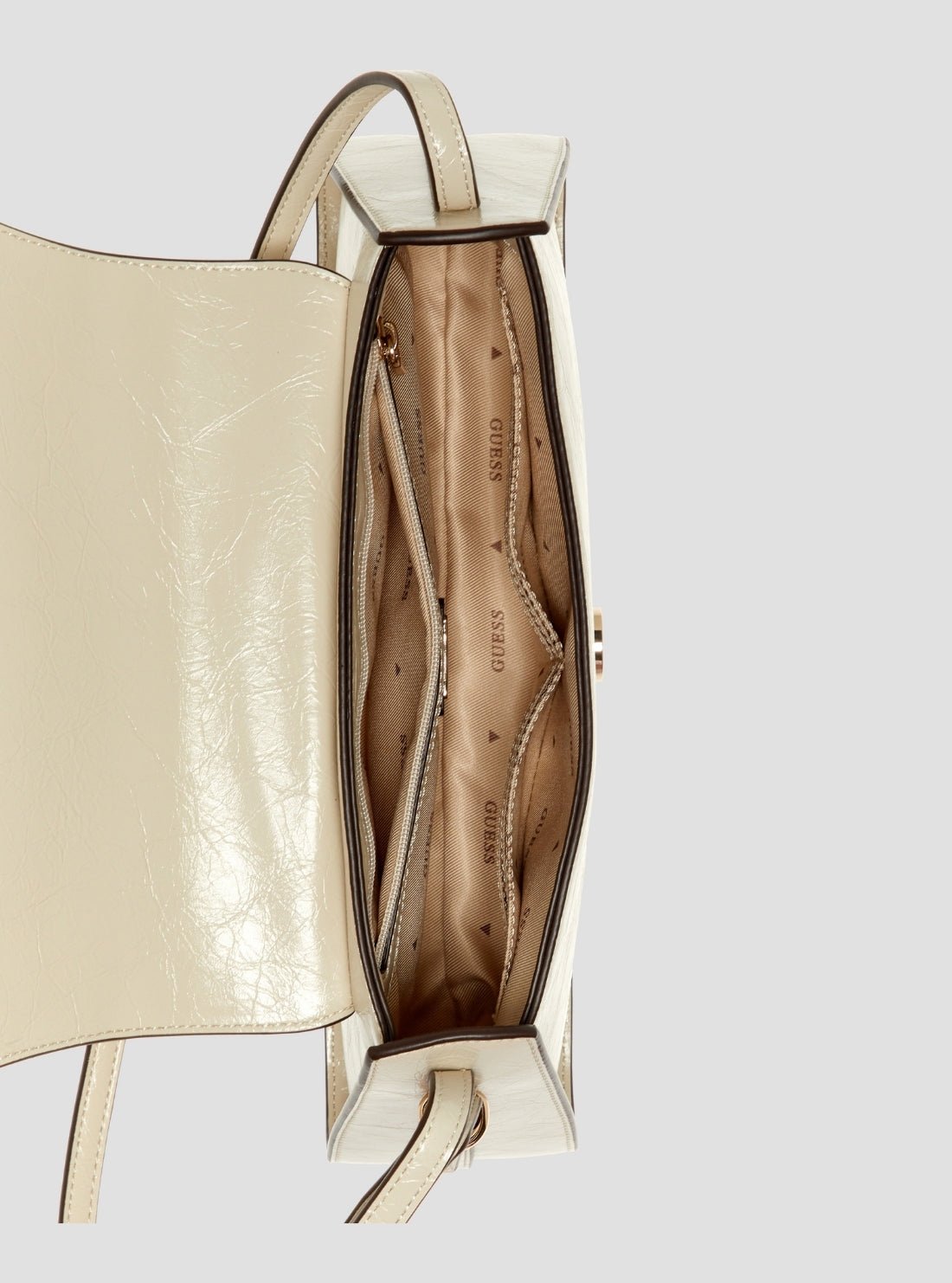 Guess Light taupe xena flap shoulder bag