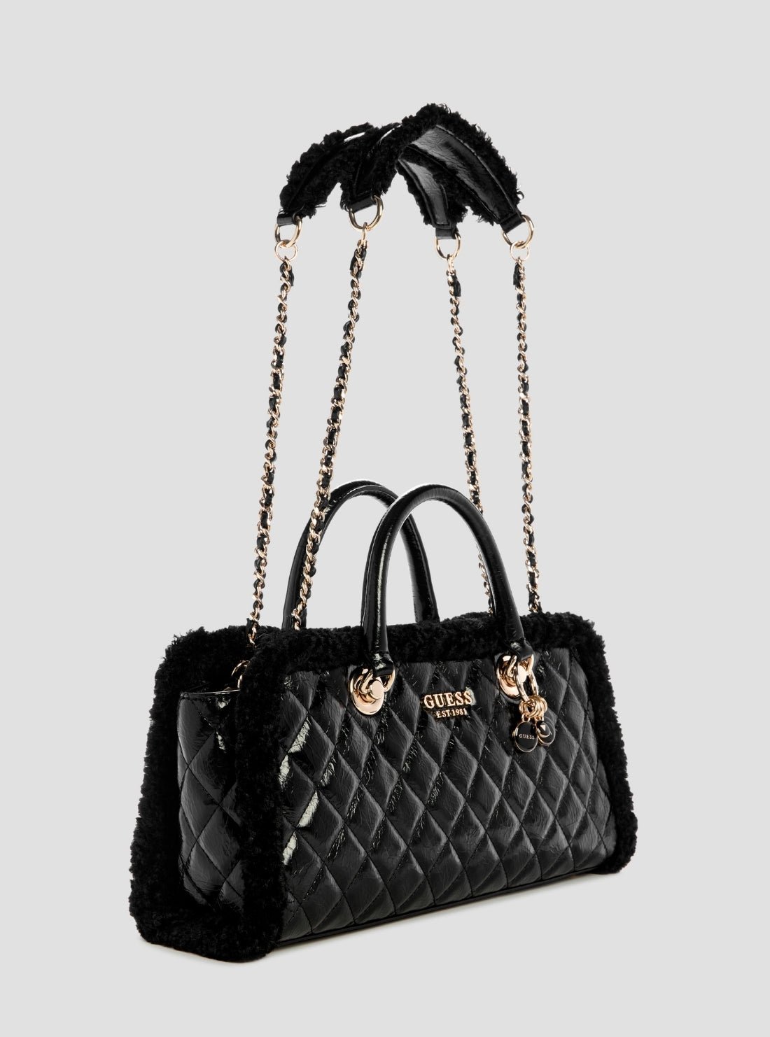 Guess Black cristi shoulder satchel bag