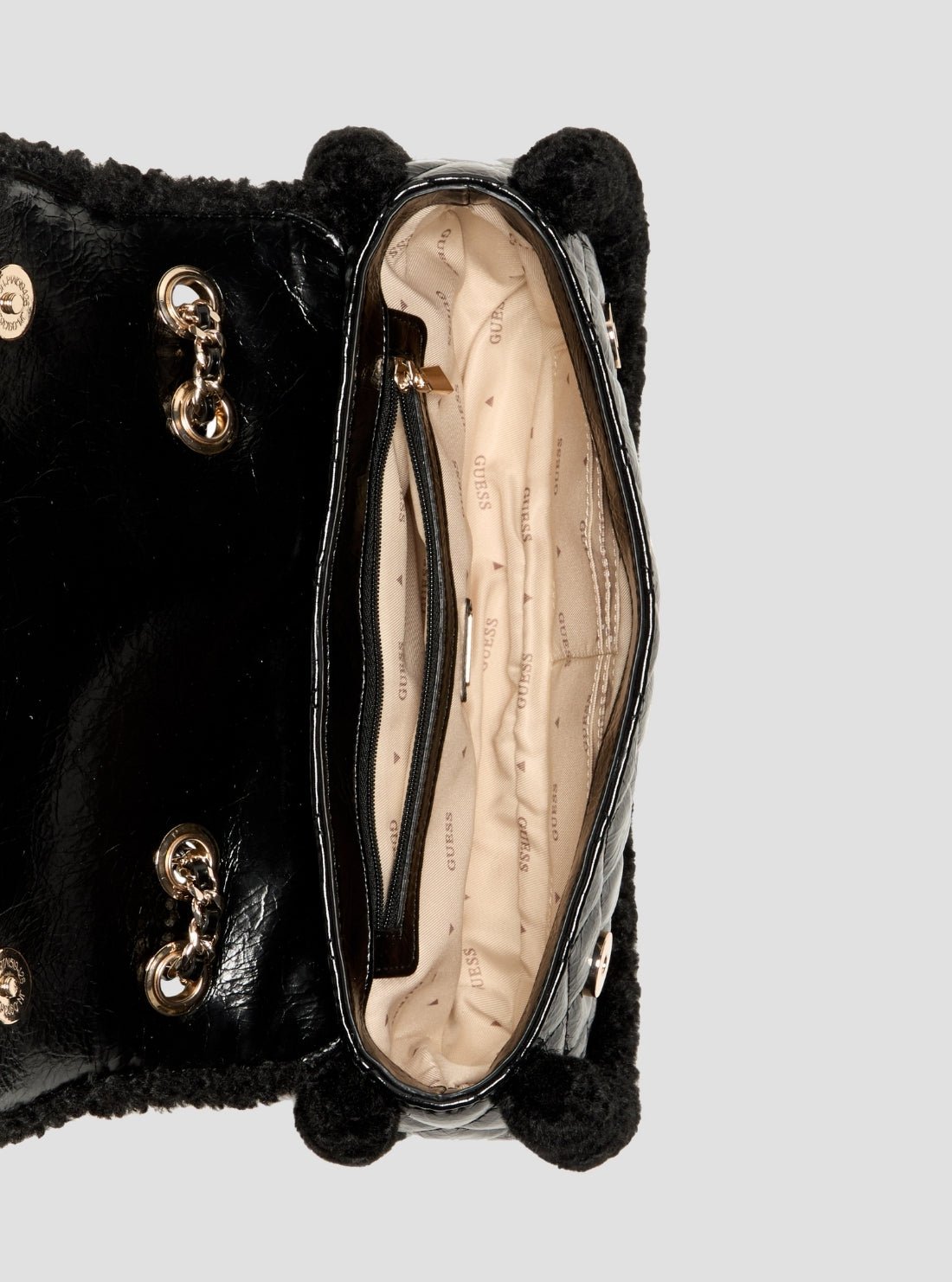 Guess Black cristi convertible crossbody flap bag