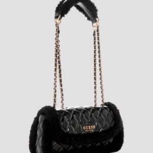 Guess Black cristi convertible crossbody flap bag