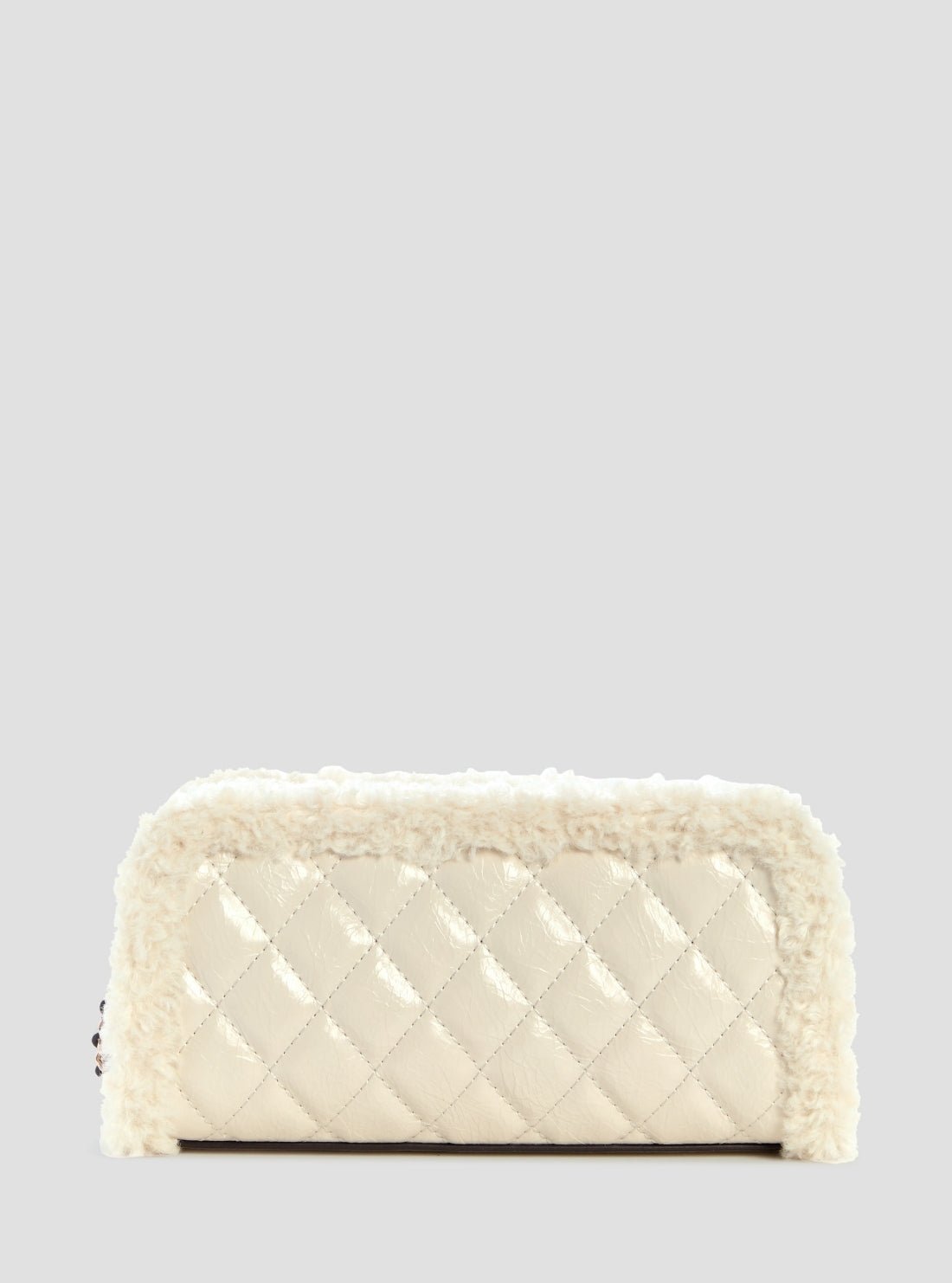Guess White cristi top zip crossbody mini bag