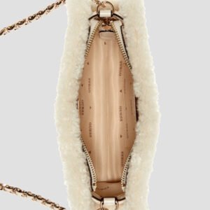 Guess White cristi top zip crossbody mini bag