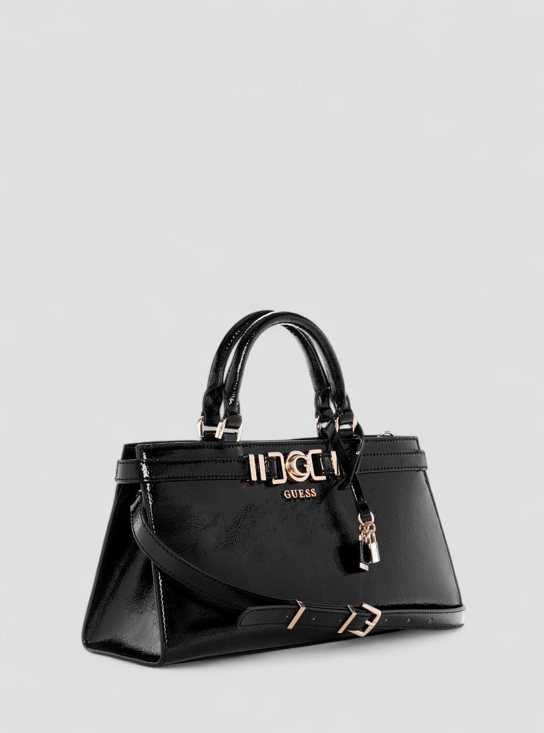 Guess Black cirene triple compartment satchel bag