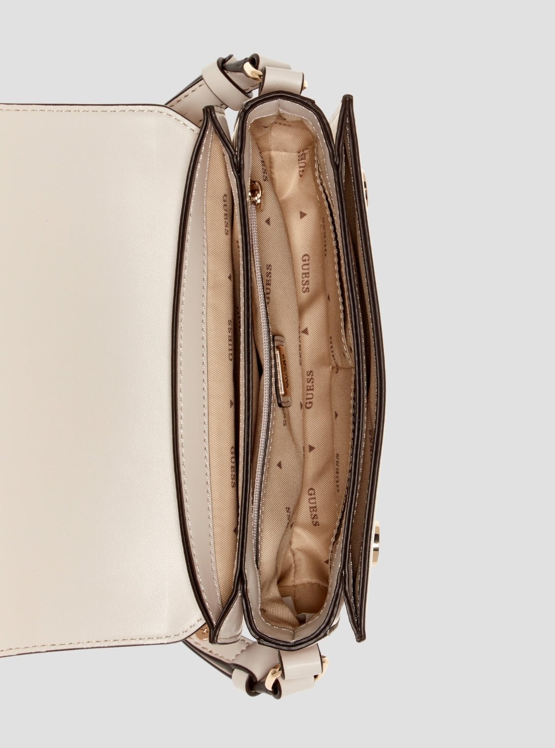 Guess White janie convertible crossbody flap bag