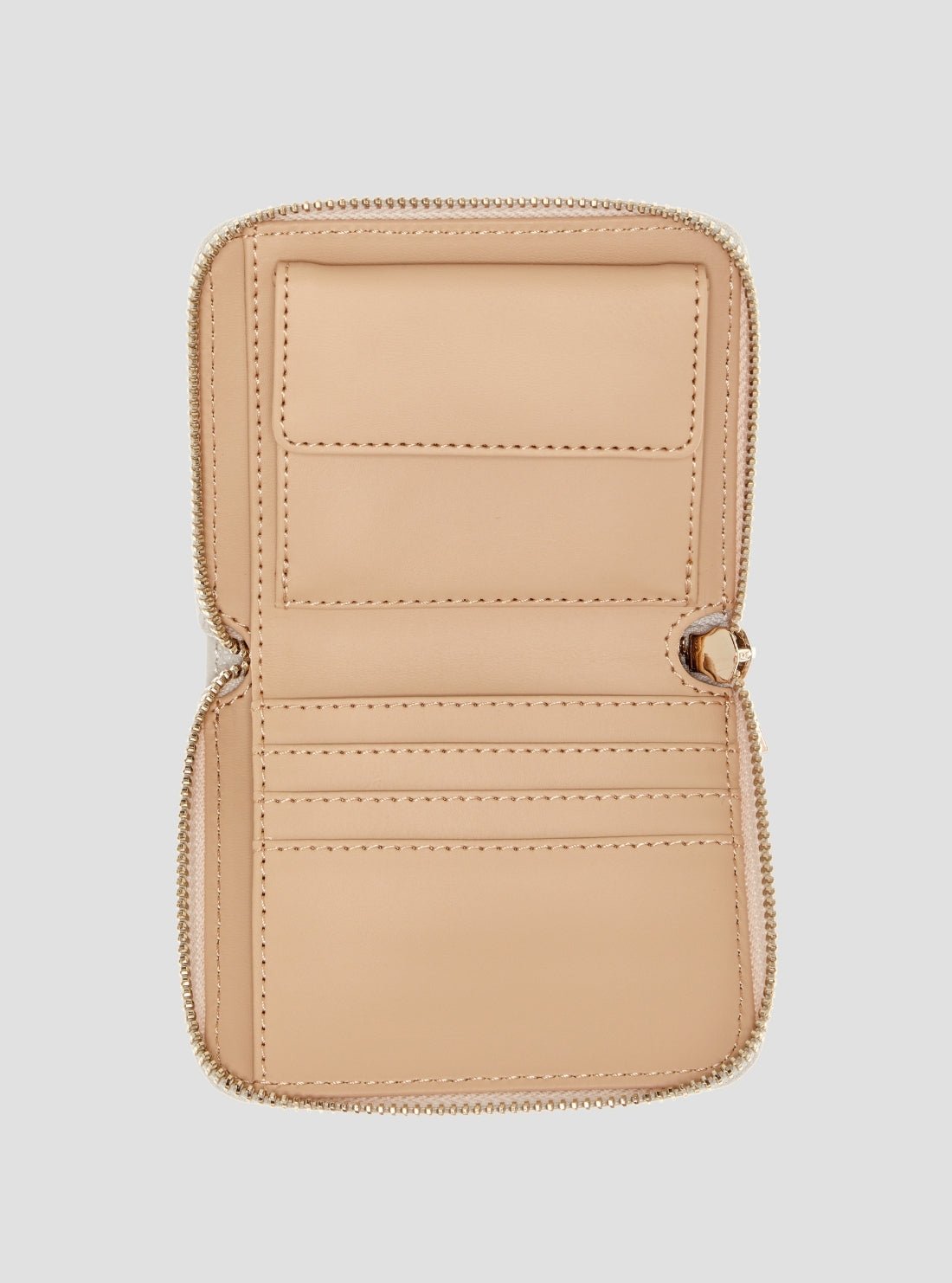 Guess Taupe laurel small zip around wallet