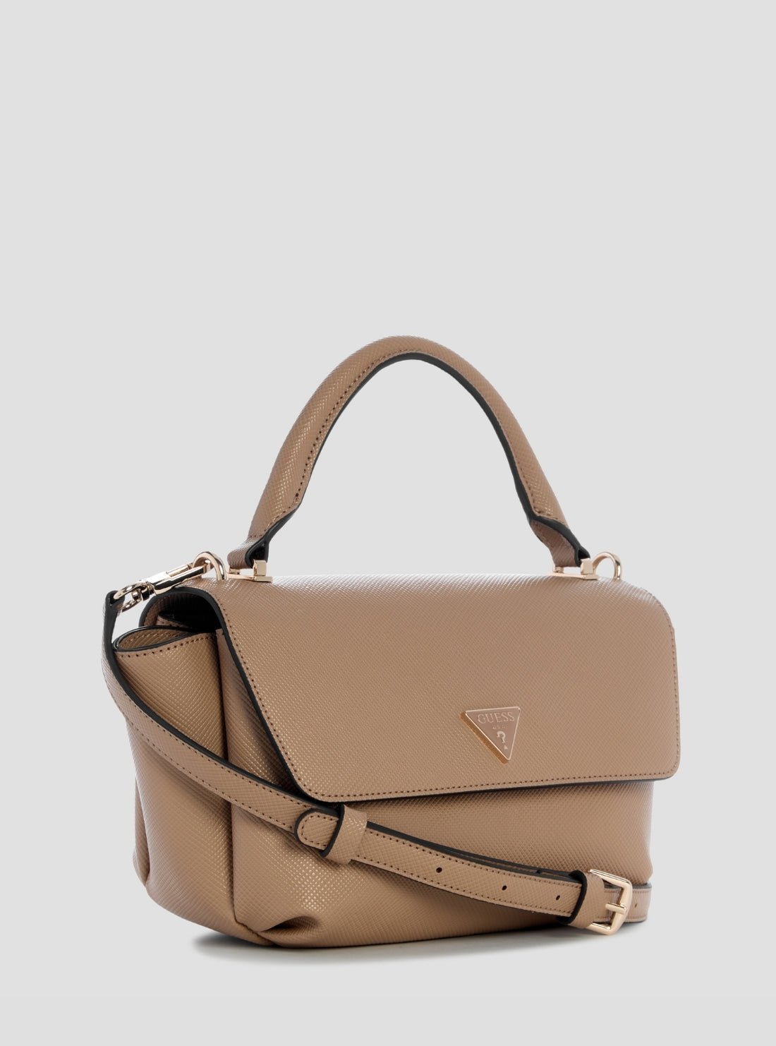 Guess Beige gilda top handle flap bag