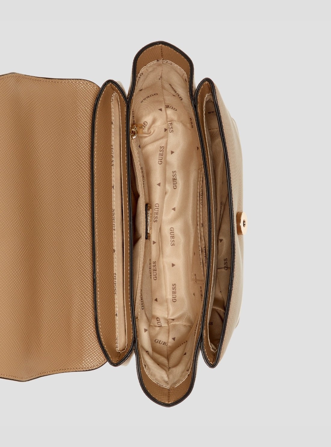 Guess Beige gilda top handle flap bag