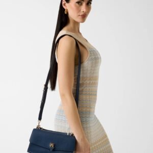Guess Blue patsie top handle flap bag